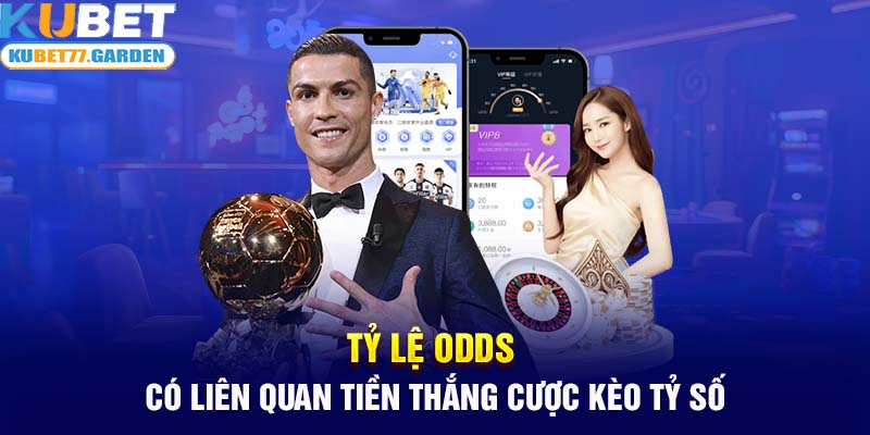 Tỷ lệ odds có liên quan tiền thắng cược kèo tỷ số